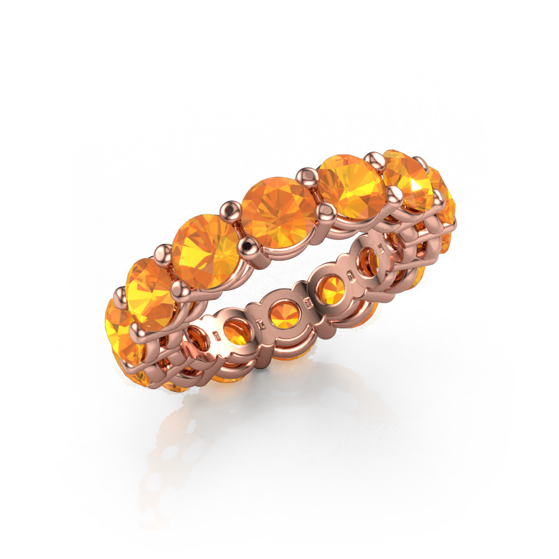 Image of Stackable ring Michelle full 4.7 585 rose gold Citrin 4.7 mm