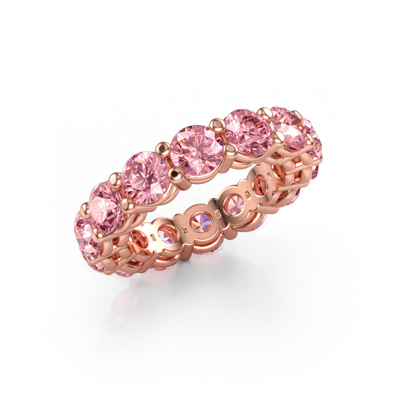 Bild av Stapelbar ring Michelle full 4.7 585 roséguld Rosa labbodlad diamant 4.7 mm