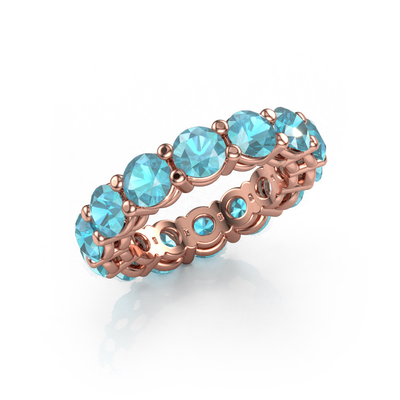 Bild von Vorsteckring Michelle full 4.7 585 Roségold Blau Topas 4.7 mm