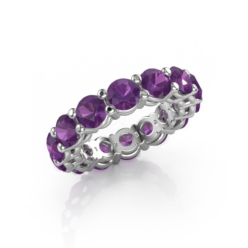Image of Stackable ring Michelle full 4.7 585 white gold Amethyst 4.7 mm