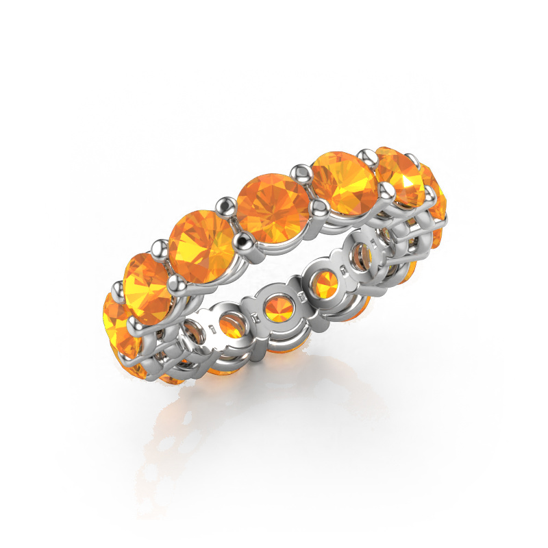 Image of Stackable ring Michelle full 4.7 950 platinum Citrin 4.7 mm