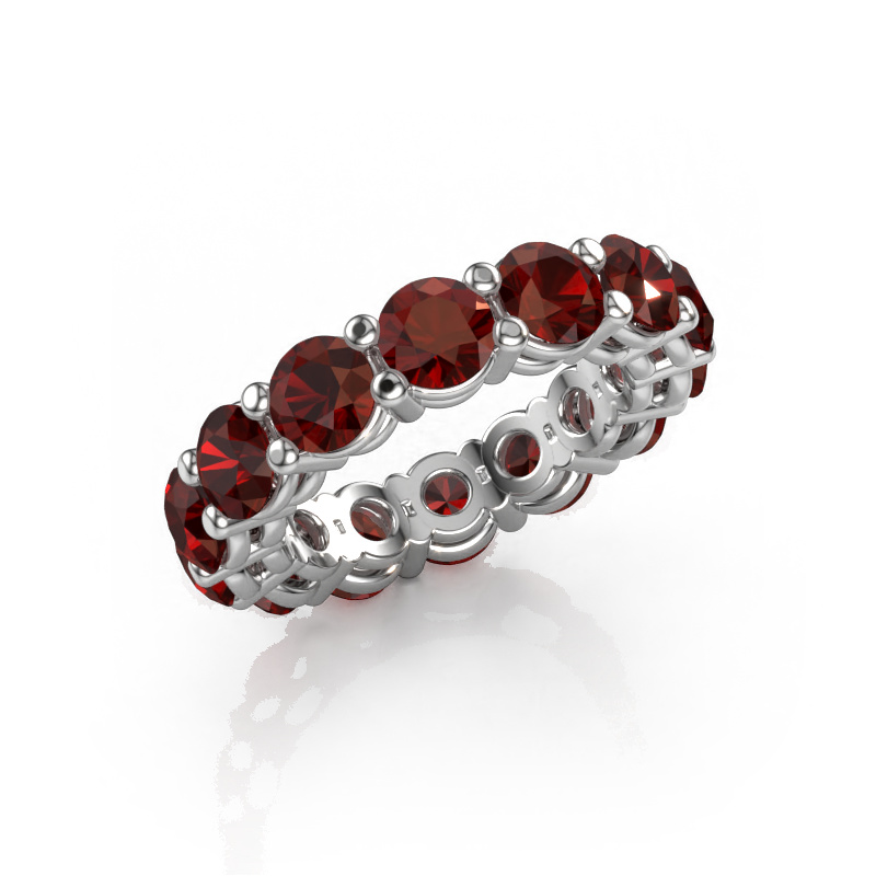 Image of Stackable ring Michelle full 4.7 950 platinum Garnet 4.7 mm
