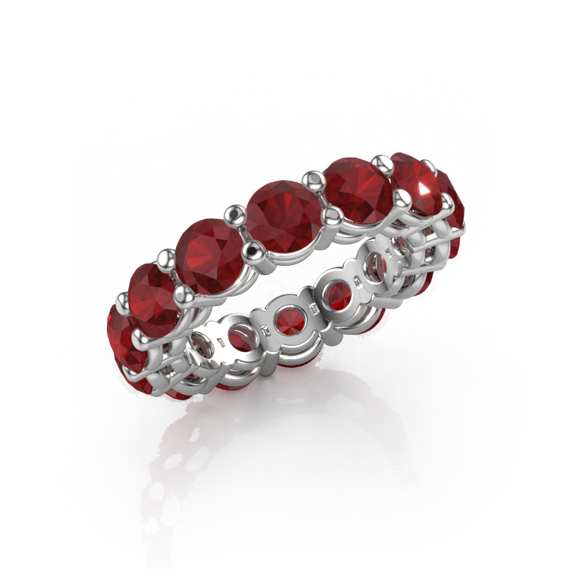Image of Stackable ring Michelle full 4.7 950 platinum Ruby 4.7 mm