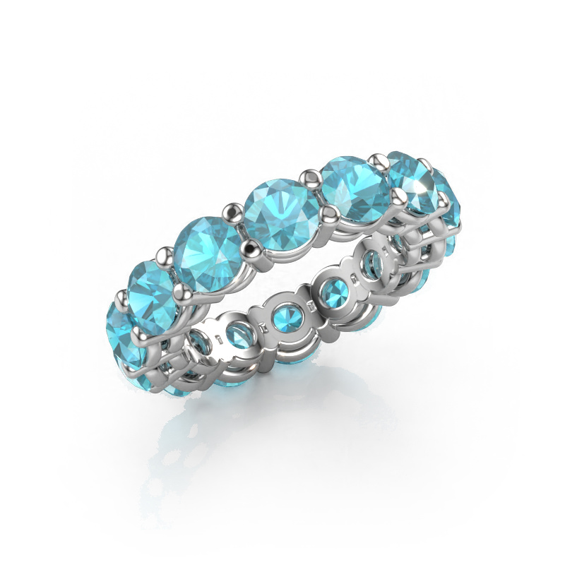 Bild von Vorsteckring Michelle full 4.7 950 Platin Blau Topas 4.7 mm