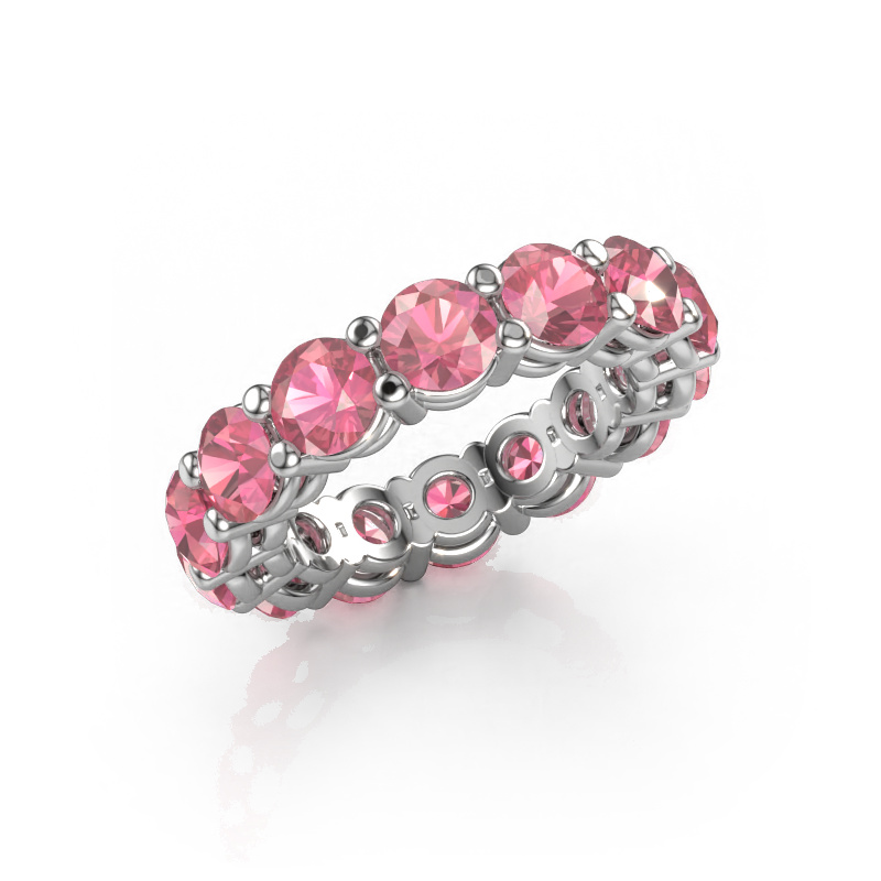 Image of Stackable ring Michelle full 4.7 585 white gold Tourmaline pink 4.7 mm