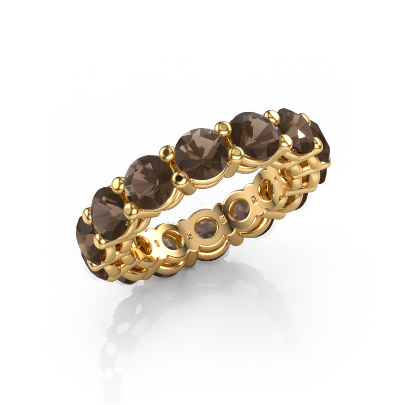 Image of Stackable ring Michelle full 4.7 585 gold Smokey quartz 4.7 mm