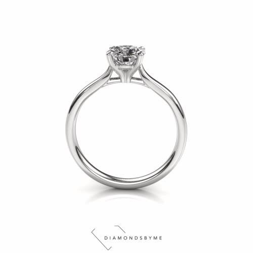 Afbeelding van Verlovingsring Mignon rnd 1 950 platina Diamant 1.00 crt