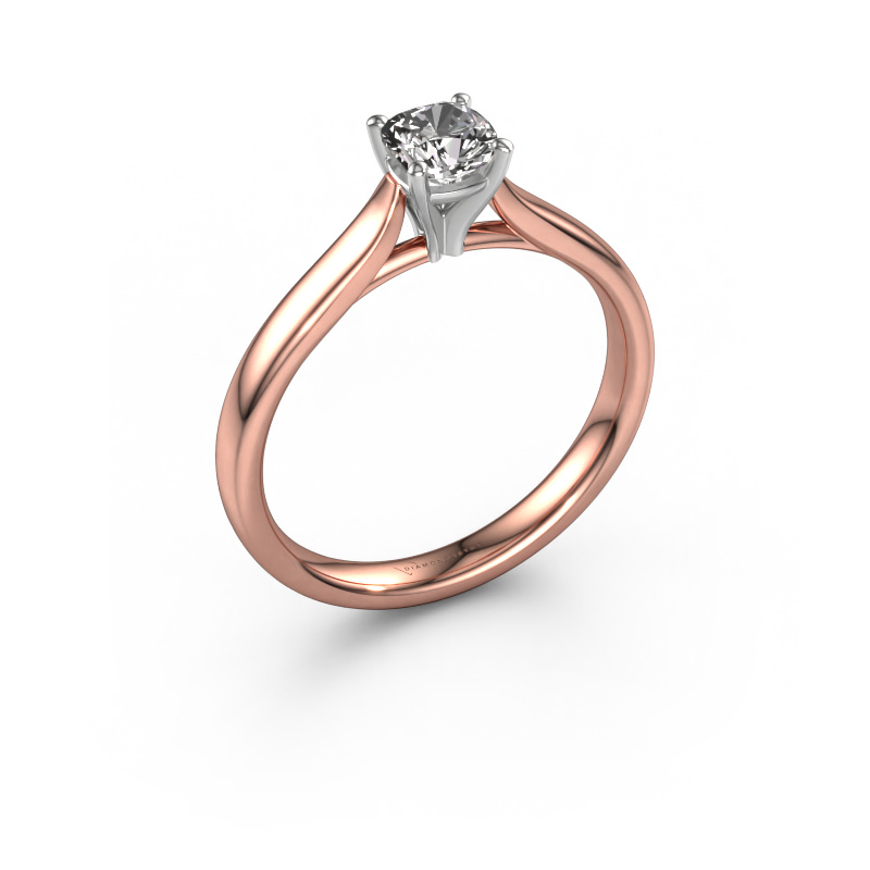 Image of Engagement ring Mignon cus 1 585 rose gold Diamond 0.50 crt