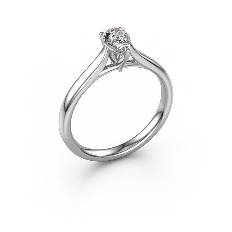 Image of Engagement ring Mignon per 1 950 platinum Diamond 0.45 crt