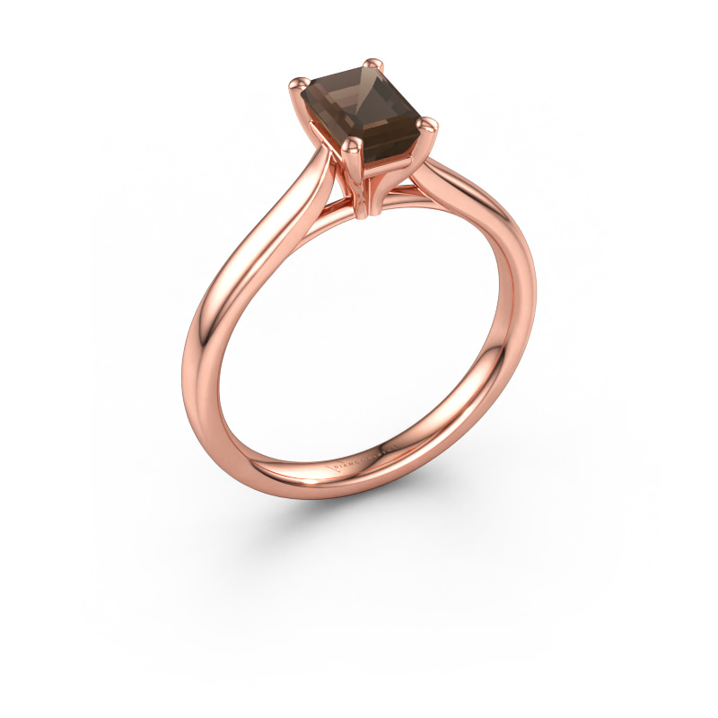 Bild av Förlovningsring Mignon EME 1 585 roséguld Rökkvarts 6.5x4.5 mm