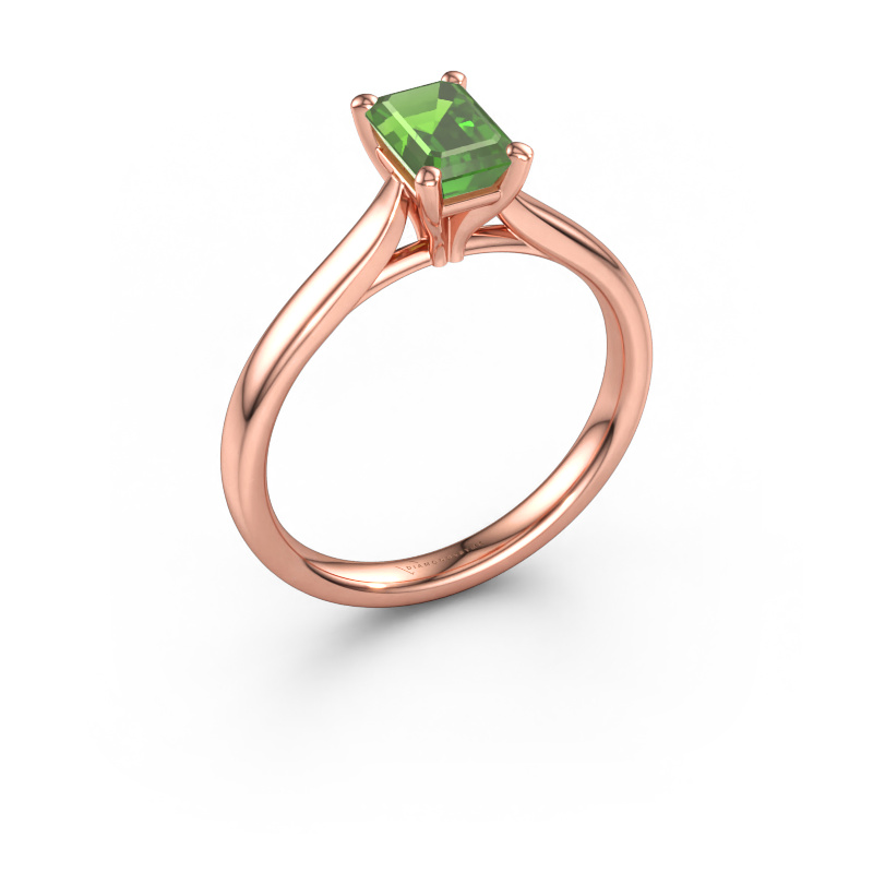 Bild av Förlovningsring Mignon EME 1 585 roséguld Grön turmalin 6.5x4.5 mm