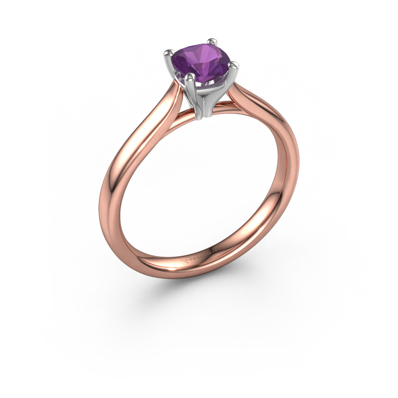 Image of Engagement ring Mignon cus 1 585 rose gold Amethyst 5 mm