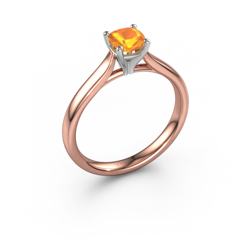 Bild von Verlobungsring Mignon cus 1 585 Roségold Citrin 5 mm