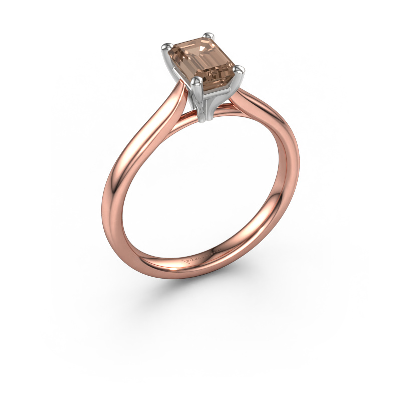 Bild von Verlobungsring Mignon eme 1 585 Roségold Braun Diamant 0.90 crt