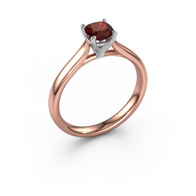 Bild von Verlobungsring Mignon cus 1 585 Roségold Granat 5 mm