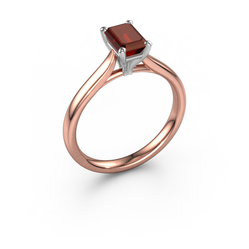Bild von Verlobungsring Mignon eme 1 585 Roségold Granat 6.5x4.5 mm