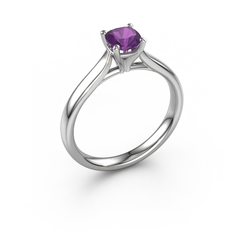 Image of Engagement ring Mignon cus 1 950 platinum Amethyst 5 mm