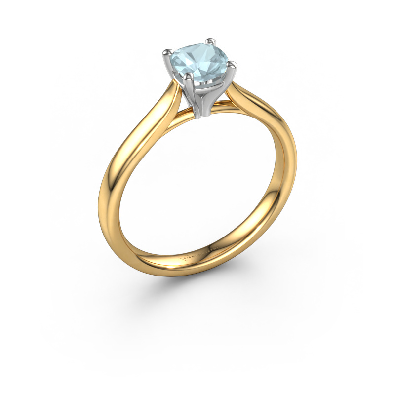 Image of Engagement ring Mignon cus 1 585 gold Aquamarine 5 mm