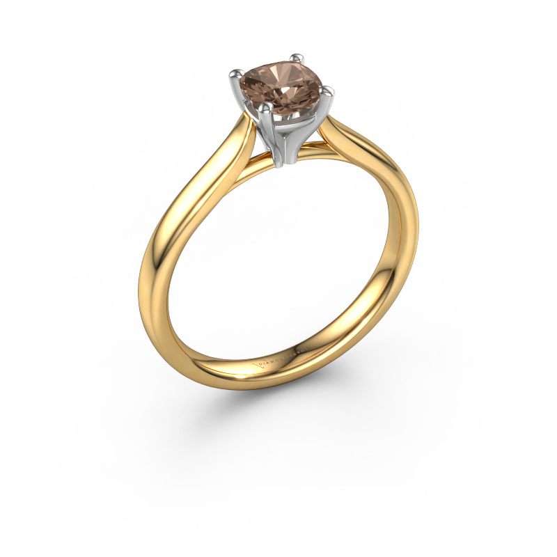 Image of Engagement ring Mignon cus 1 585 gold Brown diamond 0.70 crt