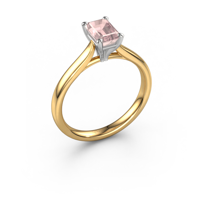 Image of Engagement ring Mignon EME 1 585 gold Morganite champagne 6.5x4.5 mm