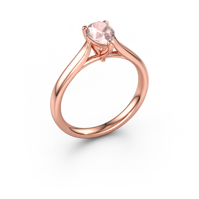 Bild av Förlovningsring Mignon PER 1 585 roséguld Champagnefärgad morganit 7x5 mm