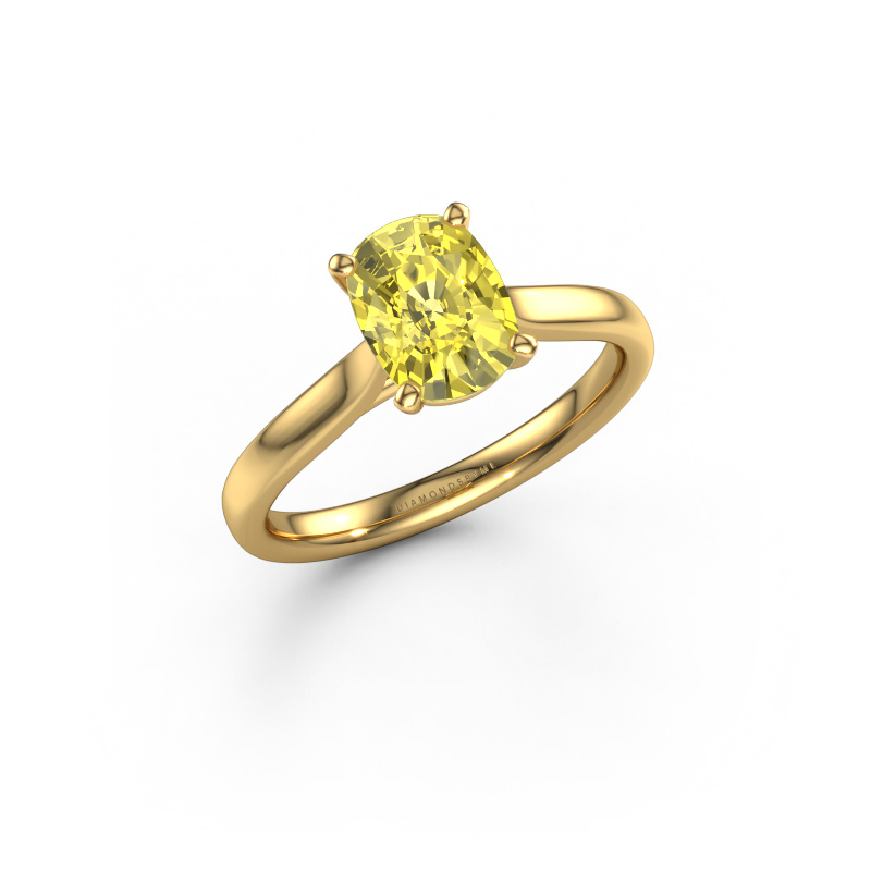 Image of Engagement ring Mignon CSH 1 585 gold Yellow lab grown diamond 8x6 mm