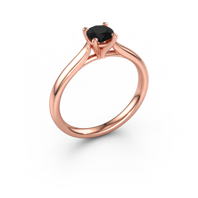 Bild av Förlovningsring Mignon RND 1 585 roséguld Svart diamant 0.60 crt