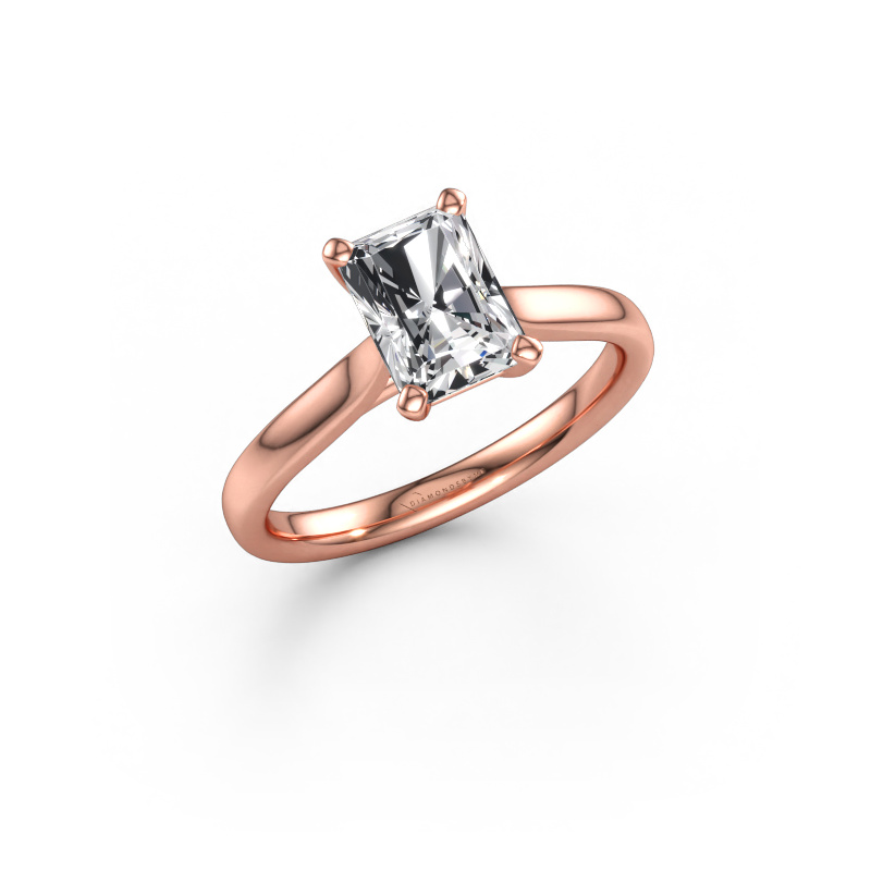 Immagine di Anello di fidanzamento Mignon RAD 1 585 oro rosa Diamante lab grown 1.50 crt