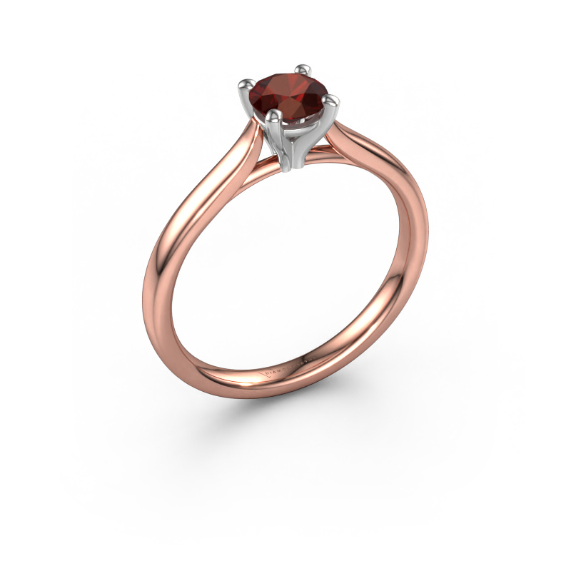 Bild von Verlobungsring Mignon rnd 1 585 Roségold Granat 5 mm