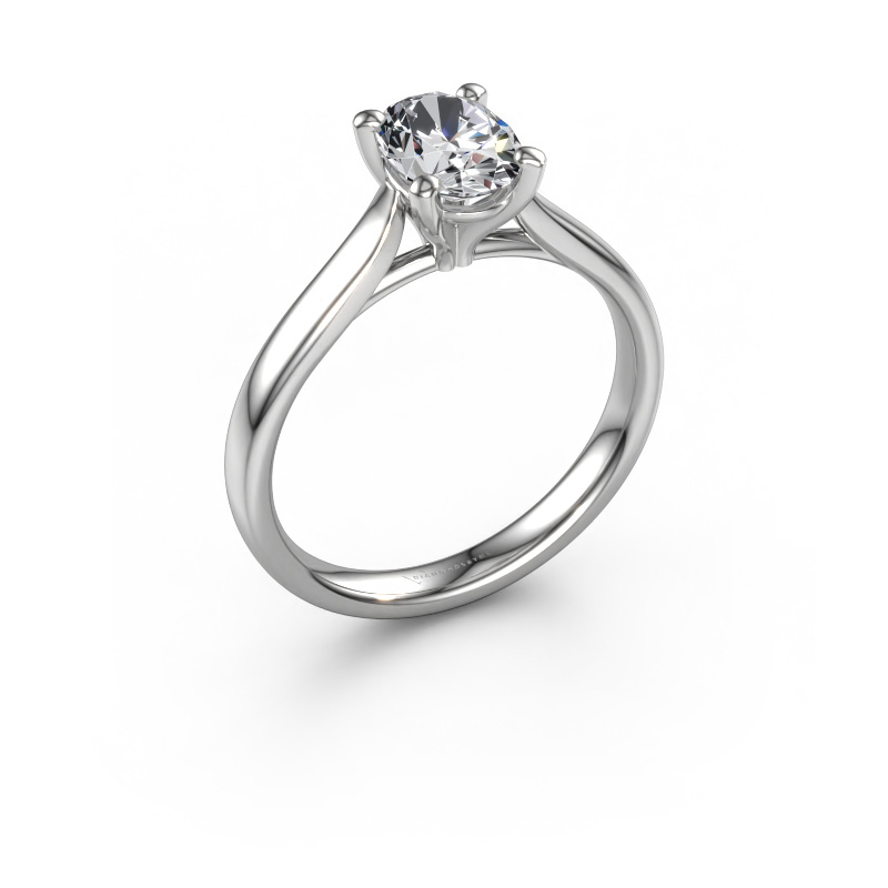 Image of Engagement ring Mignon OVL 1 950 platinum Diamond 0.80 crt
