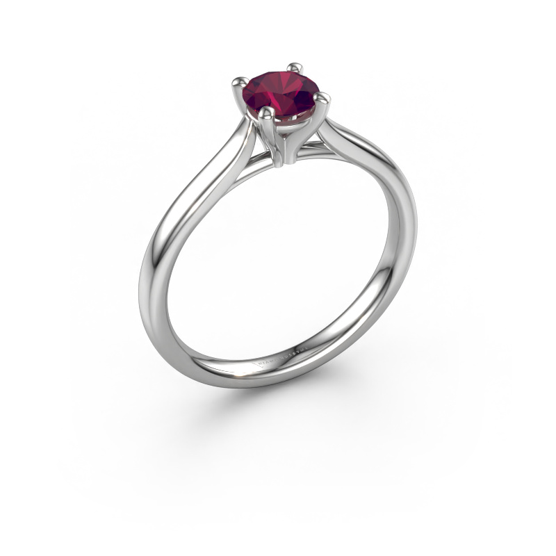 Image of Engagement ring Mignon rnd 1 585 white gold Rhodolite 5 mm