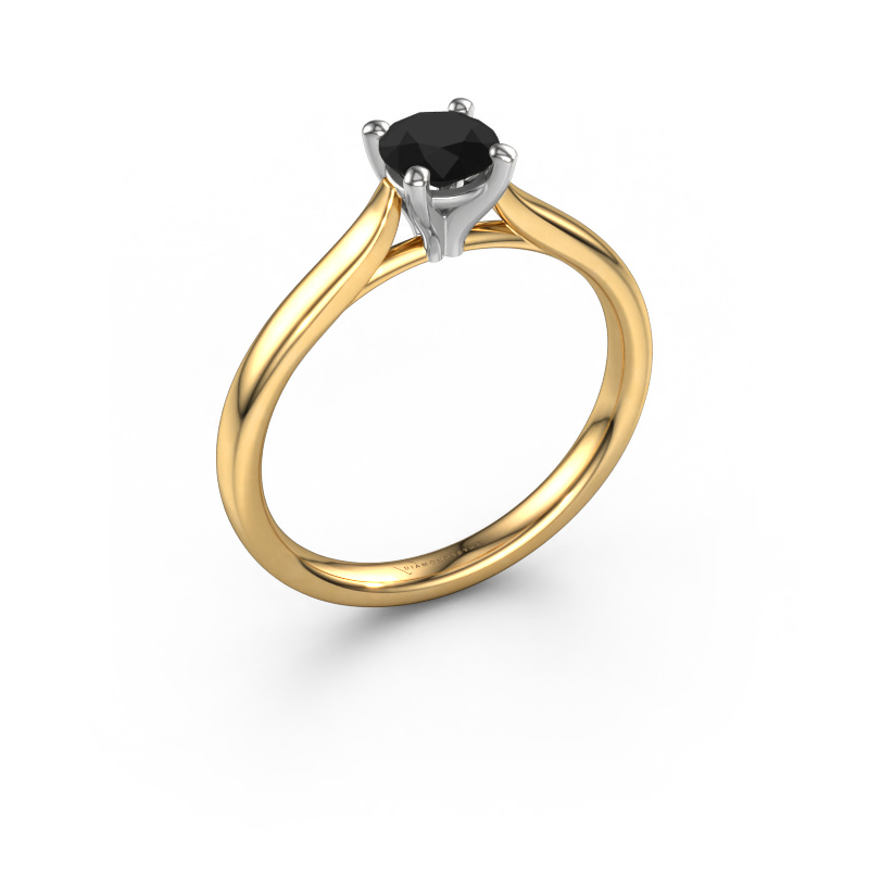 Bild von Verlobungsring Mignon rnd 1 585 Gold Schwarz Diamant 0.60 crt