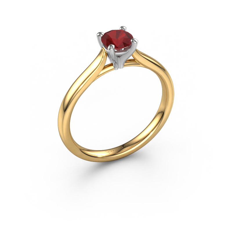 Bild von Verlobungsring Mignon rnd 1 585 Gold Rubin 5 mm