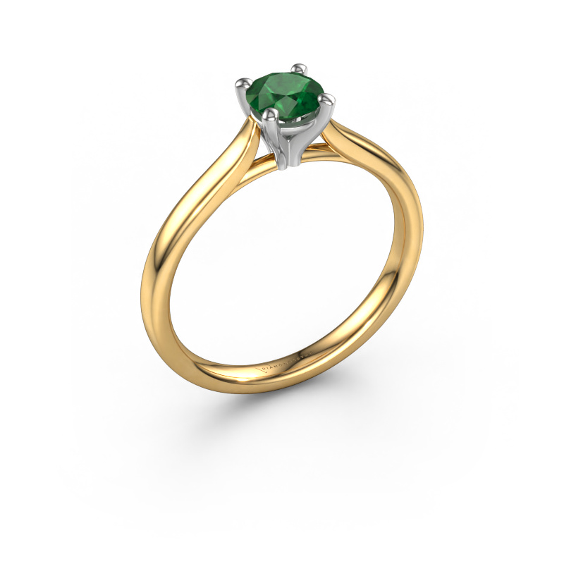 Image of Engagement ring Mignon rnd 1 585 gold Emerald 5 mm