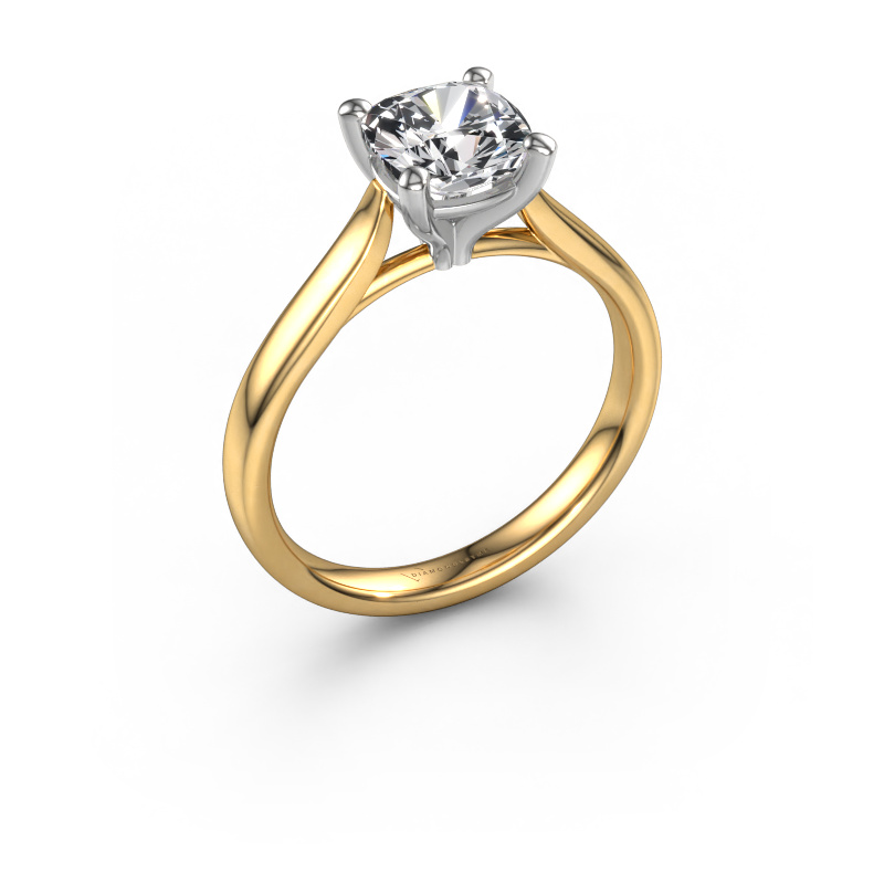 Image of Engagement ring Mignon cus 1 585 gold Lab grown diamond 1.50 crt