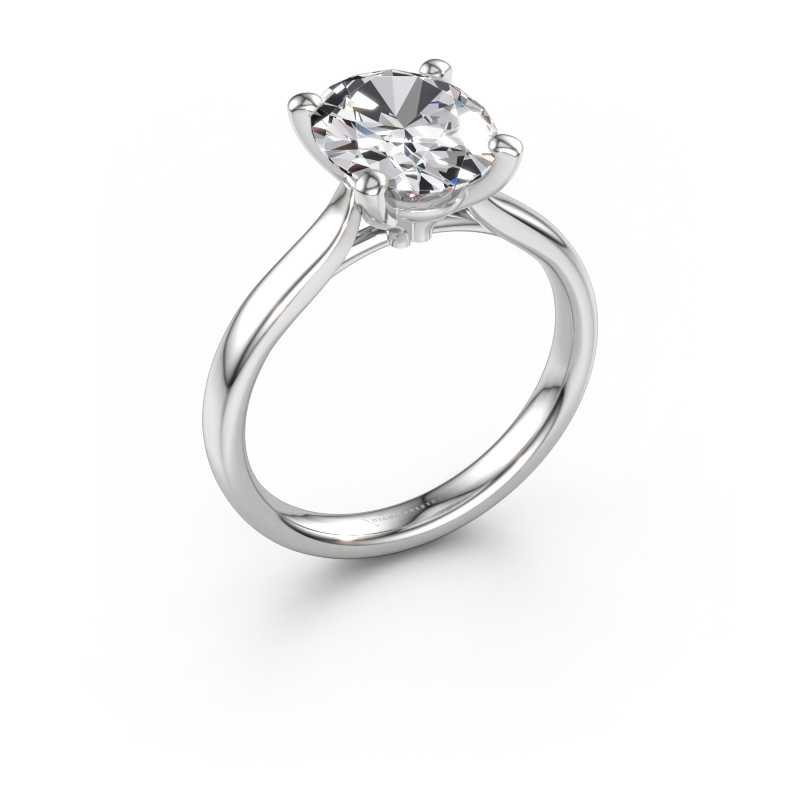 Bild av Förlovningsring Mignon OVL 1 950 platina Labbodlad diamant 2.70 crt