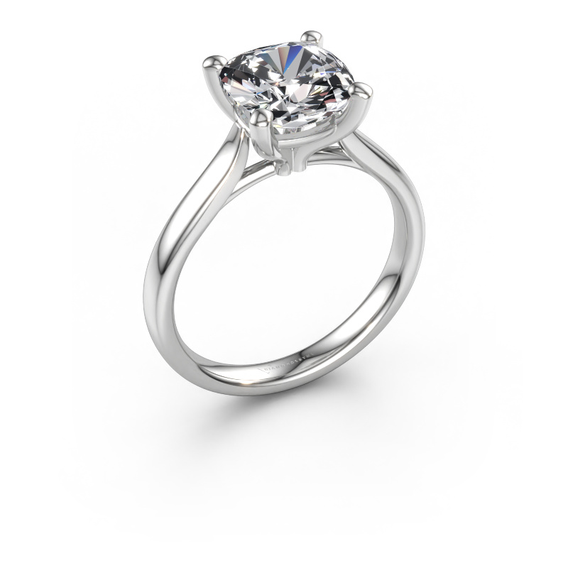 Immagine di Anello di fidanzamento Mignon cus 1 585 oro bianco Diamante lab grown 2.50 crt