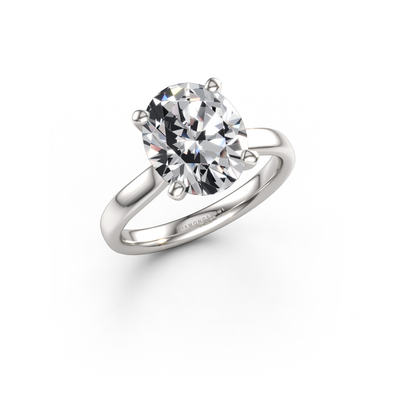 Immagine di Anello di fidanzamento Mignon OVL 1 585 oro bianco Diamante lab grown 3.85 crt