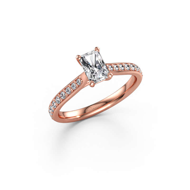 Immagine di Anello di fidanzamento Mignon RAD 2 585 oro rosa Diamante 0.889 crt