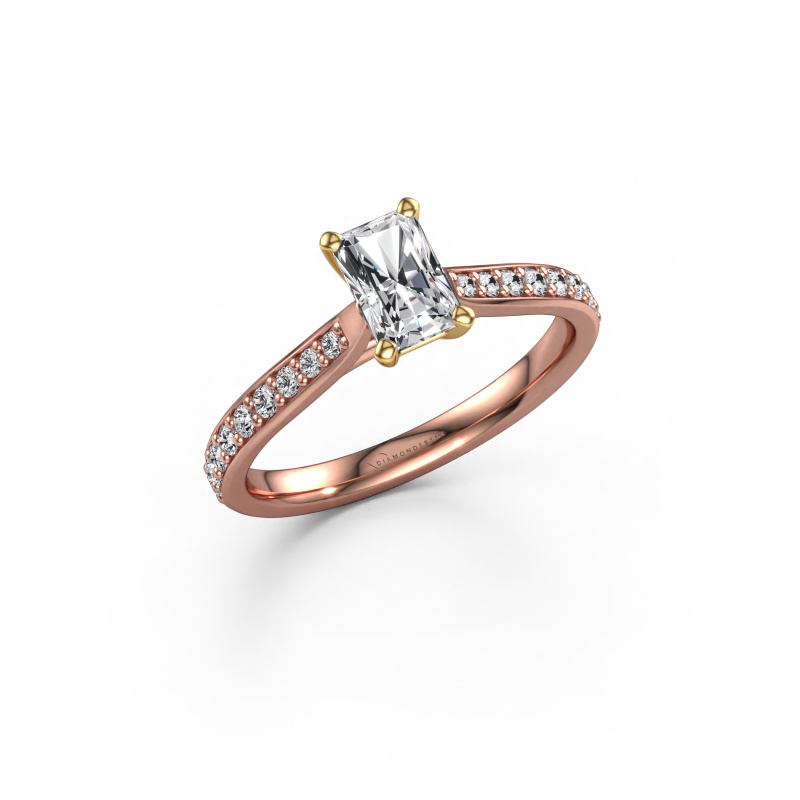 Image of Engagement ring Mignon RAD 2 585 rose gold Diamond 0.889 crt