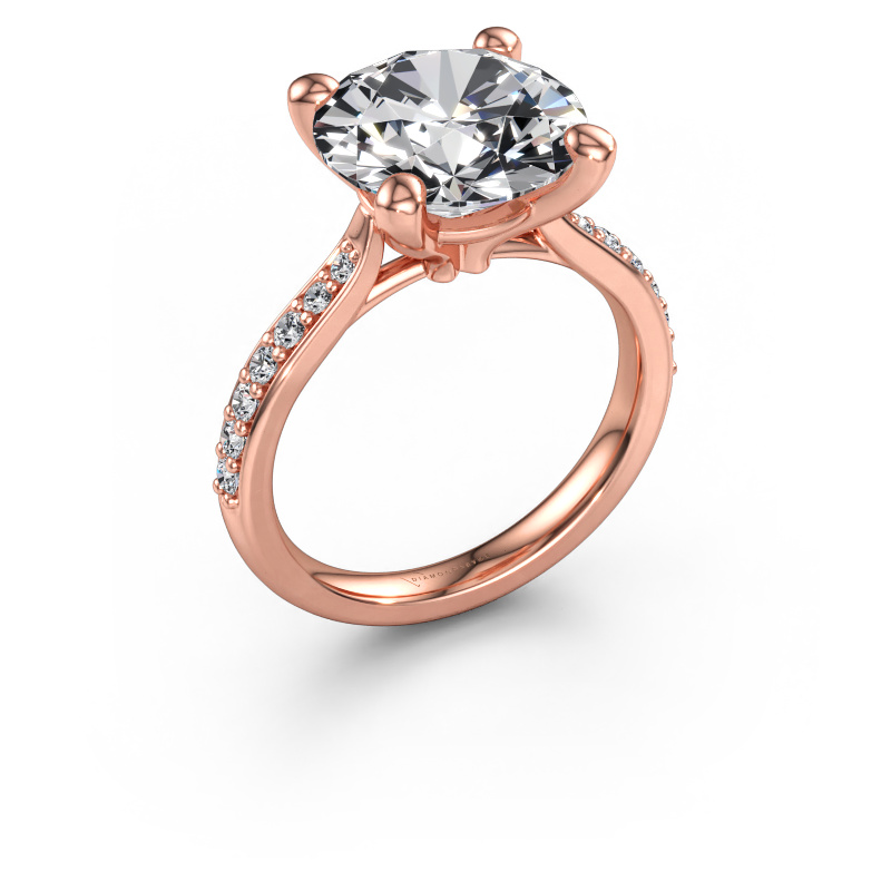 Immagine di Anello di fidanzamento Mignon RND 2 585 oro rosa Diamante lab grown 5.254 crt