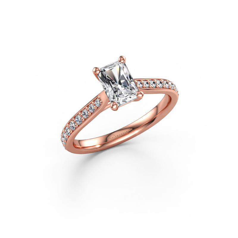 Immagine di Anello di fidanzamento Mignon RAD 2 585 oro rosa Diamante lab grown 0.989 crt