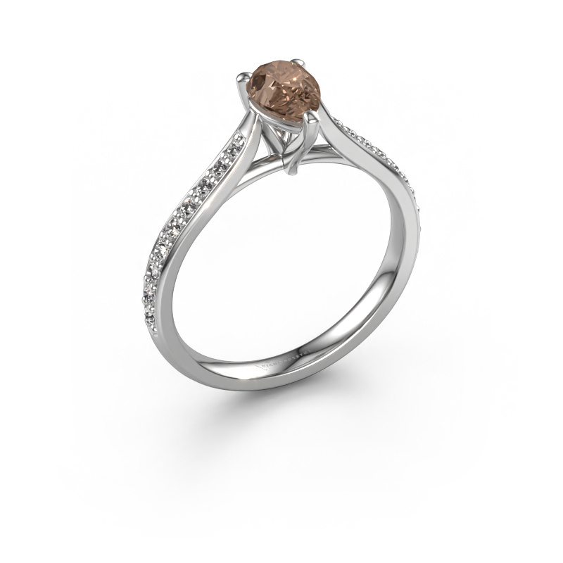 Image of Engagement ring Mignon per 2 950 platinum Brown diamond 0.739 crt