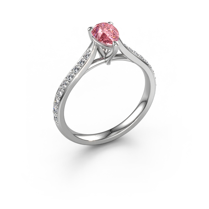 Bild von Verlobungsring Mignon PER 2 950 Platin Rosa Labordiamant 6.5x4.5 mm