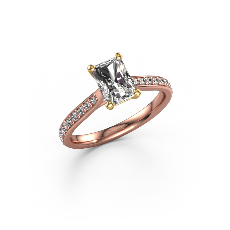 Image of Engagement ring Mignon rad 2 585 rose gold Diamond 1.239 crt