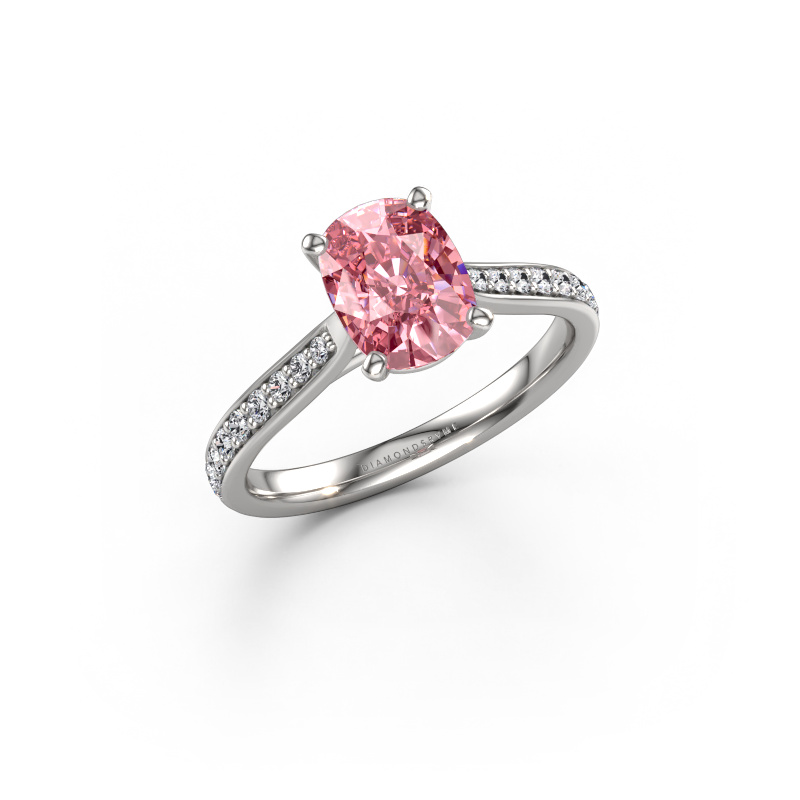Afbeelding van Verlovingsring Mignon CSH 2 950 Platina Roze lab grown diamant 8x6 mm