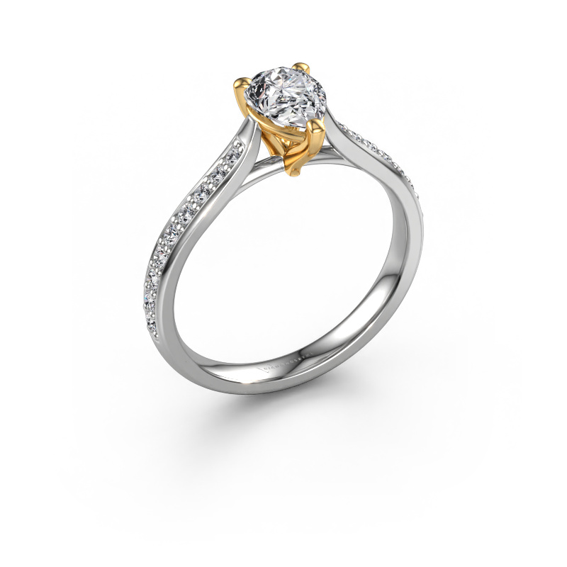 Image de Bague de fiançailles Mignon PER 2 585 or blanc Diamant synthétique 0.889 crt