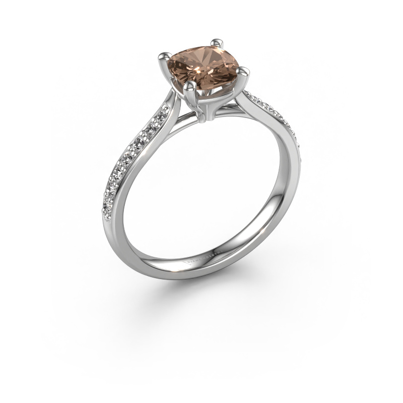 Image of Engagement ring Mignon cus 2 950 platinum Brown diamond 1.489 crt