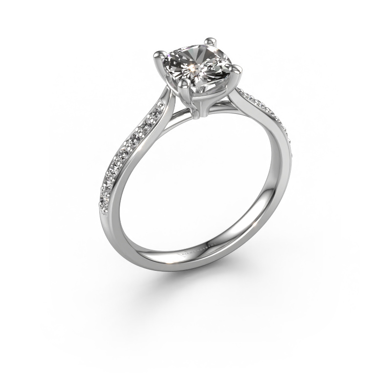 Image of Engagement ring Mignon cus 2 950 platinum Lab grown diamond 1.489 crt