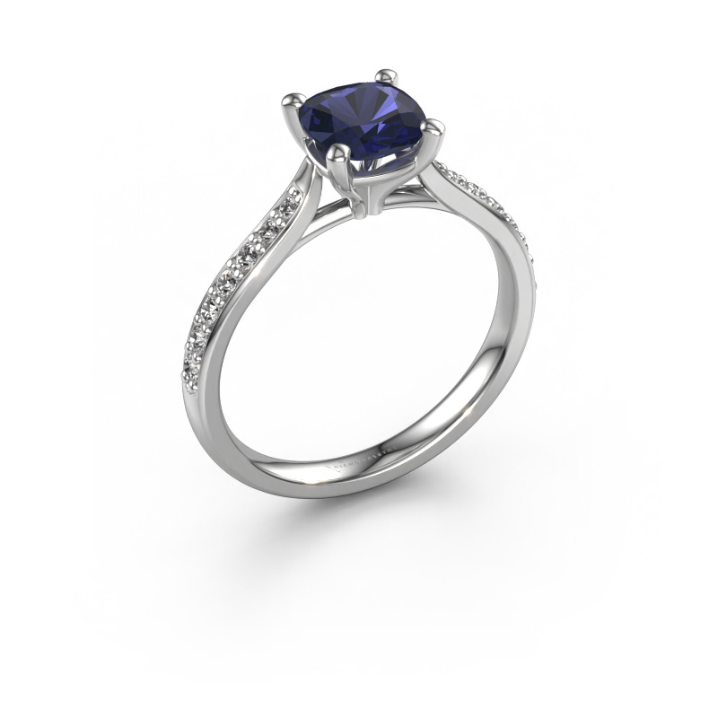 Image of Engagement ring Mignon cus 2 950 platinum Sapphire 6 mm